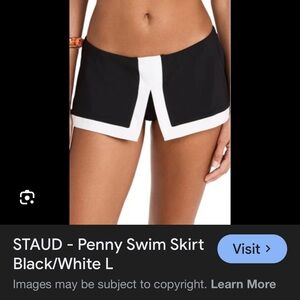 STAUD Black and White Skorts with Sleek Two-Tone Design medium only worn once